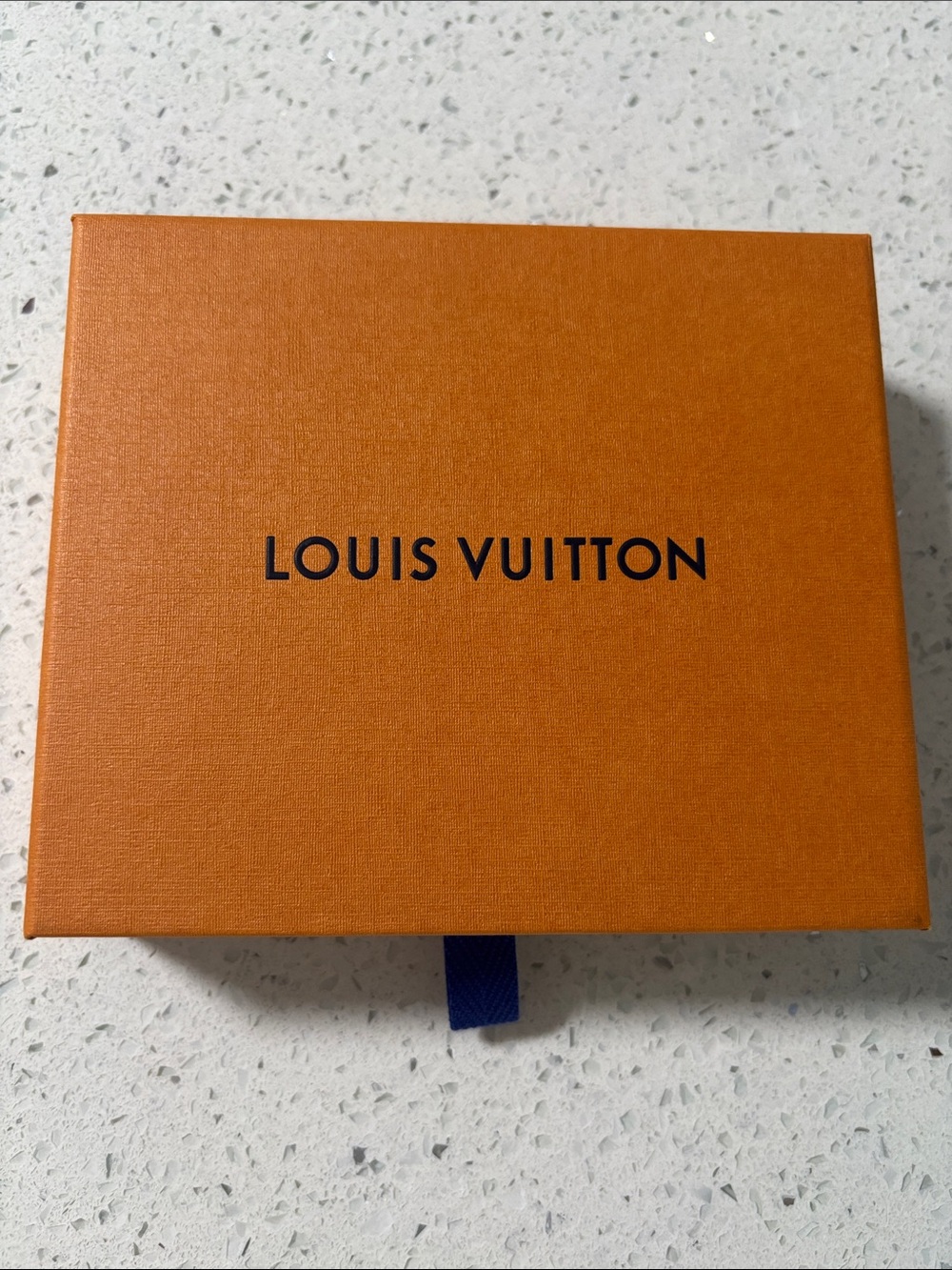 Louis Vuitton Empty Pullout Drawer Gift Box Orange Navy Pull Tab Small Dust Bag